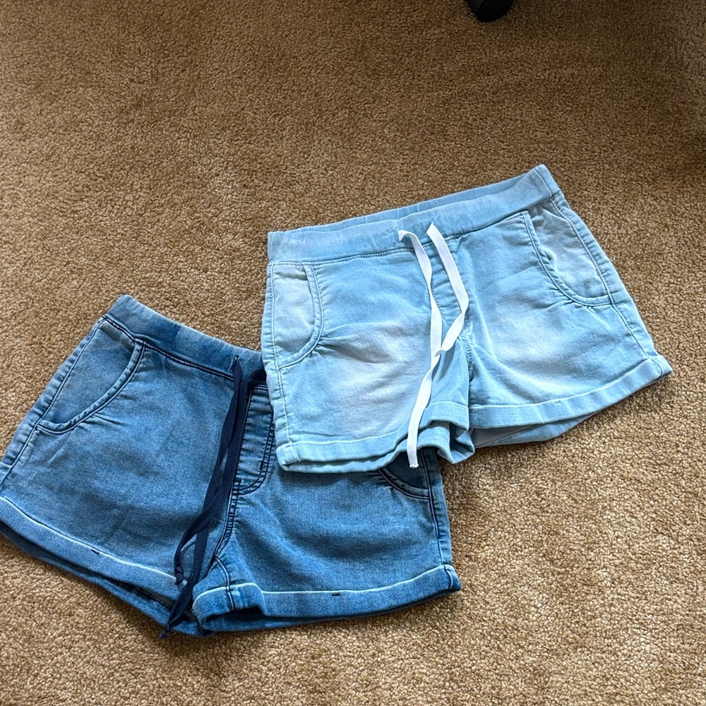 YMI Women's Jean Shorts - Dark Blue and Light Blue